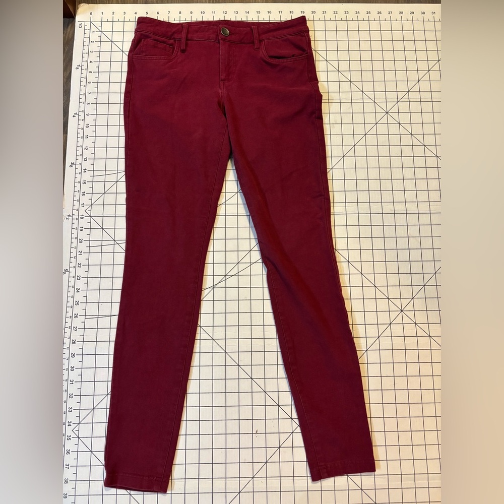 Kut From The Kloth Women’s Size 6 Maroon Jennifer‎ Ultra Skinny Pants